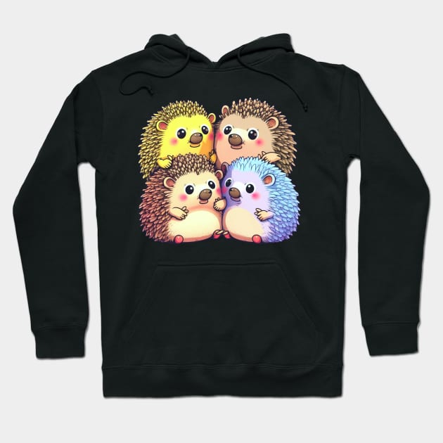 A Prickle Of Hedgehogs Hoodie by PukingRainbow